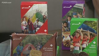 Sweet treats for voters as Girl Scouts have hundreds of cookie booths open for Election Day [upl. by Aloise]