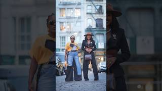 nyfw on the street of NewYork with my sis How do you like the look FrilancyHoyle [upl. by Eixam801]