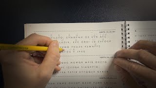 Solving Cryptograms 1  ASMR [upl. by Kooima]