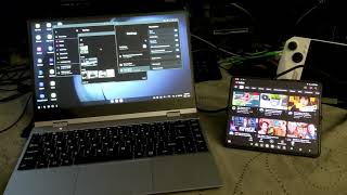 Dopesplay lapdock and a Samsung Galaxy Z Fold5 as a dual screen workstation with Dex [upl. by Egiarc]