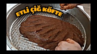 ORJİNAL ETLİ ÇİĞKÖFTE YAPIMI [upl. by Phebe151]