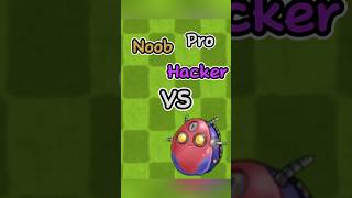 PVZ Fusion  Noob vs Pro vs Hacker  Red Robotic Bowling Zombie pvz memes shorts [upl. by Brandenburg]