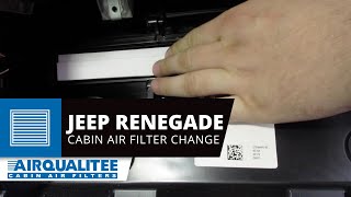 Jeep Renegade Cabin Air Filter Replacement  2015 2016 2017 2018 2019 2020 2021 2022  AQ1226 [upl. by Ohara]