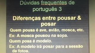 Pousar x posar comunicar x informar TV em cores a meu ver [upl. by Teador145]