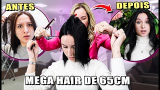 COLOQUEI UM MEGA HAIR DE 65CM E REALIZEI MEU SONHO [upl. by Adnema]