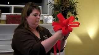 How to Hand Tie A Christmas Bow for Wreath or Garland [upl. by Snevets592]