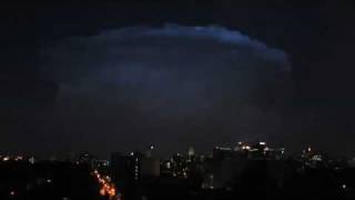 WEIRD UFO Shaped Cloud Causes PANIC Over Montreal 2011 Crazy Lightning HAARP [upl. by Mrots133]