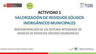 Actividad 1 quotValorización de residuos sólidos inorgánicos municipalesquot [upl. by Kask]