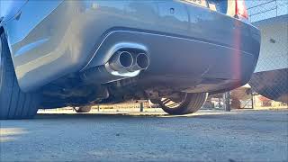 BMW E60 550i exhaust sound soundcheck V8 N62B48 RM Motors with electric valve [upl. by Asennav]