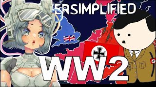 British Vtuber REACTS To WW2  Oversimplified [upl. by Eelesor]