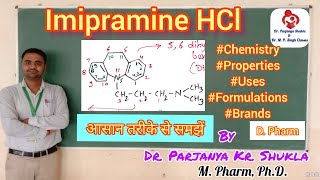 Imipramine Hydrochloride Antidepressants  Pharmaceutical Chemistry  D Pharm [upl. by Bear]