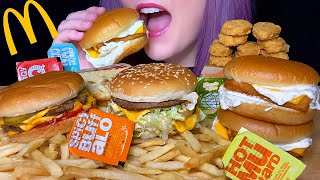 ASMR MCDONALD’S MUKBANG NO TALKING BIG MAC  FILETOFISH  DOUBLE CHEESEBURGER [upl. by Juliane]