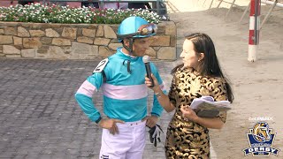 Jockey John Velazquez Wins the 2022 Parx Dirt Mile Stakes  Winners Circle Interview [upl. by Ursala]