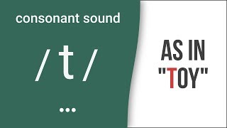 Consonant Sound  t  as in quottoyquot – American English Pronunciation [upl. by Harbird977]