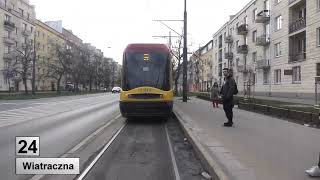 Tramwaje Warszawa 2024 Linia 24 [upl. by Netsrijk809]