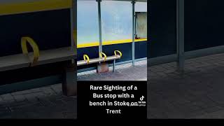 Rare sighting of a bus stop with a bench in StokeonTrent busstop StokeonTrent [upl. by Ormsby725]