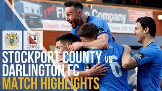 Stockport County Vs Darlington FC  Match Highlights  30032019 [upl. by Ahsinwad]