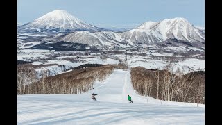 Rusutsu Resort blue Trail Back to ski lift March 24 2024 [upl. by Ymmas390]