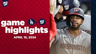 Nationals vs Dodgers Game Highlights 41524  MLB Highlights [upl. by Flodur977]