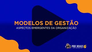 MODELOS DE GESTÃO AULA SOBRE ASPECTOS EMERGENTES DA ORGANIZAÇÃO [upl. by Issac]