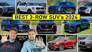 BEST 3Row Midsize SUVs for 2024  Our Expert Ranking After Reviewing ALL of Them Top 10 [upl. by Eilsehc585]