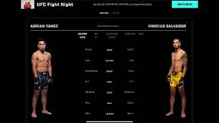 Adrian Yanez vs Vinicius Salvador Prediction UFCPredictions UFCVegas92 UFC [upl. by Nottirb]