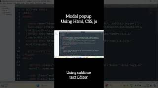 Modal Popup box using HTML CSS and JS youtubeshorts coding [upl. by Dleifxam]