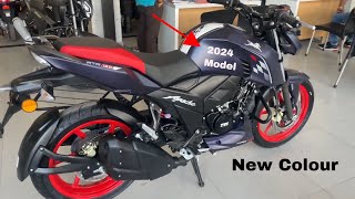 TVS Apache RTR 160 4V 2024 New Model New Colour Detailed Review  On Road Price  New Change [upl. by Nymassej]