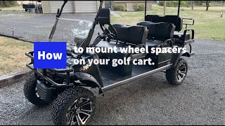 Evolution Golf Cart Wheel Spacer Install [upl. by Revert]