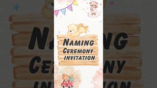 Baby Girls Naming ceremony invite  Naamkaran cradle ceremony namingceremony customisedinvites [upl. by Tadashi]