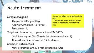 Migraine Management  NICE CKS [upl. by Katt773]