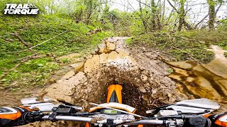 A WET DAY AT BUTTS QUARRY ENDURO  KTM EXC 300 4K [upl. by Rengia698]