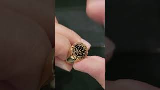 Third Pentacle of Jupiter  72 names of God King Solomon 18K Gold Plated Ring [upl. by Nylakcaj]