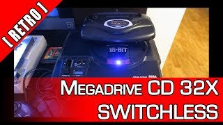 Retro Sega Megadrive CD 32x Switchless Mod [upl. by Julian]