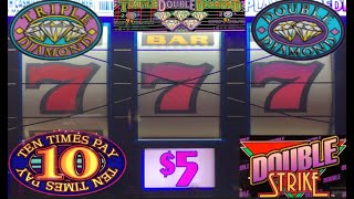 High Limit Slots 10 Times Pay Triple Double Diamond Triple Double Red Hot Strike Double Strike [upl. by Corella]