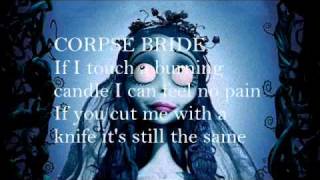 The Corpse Bride tears to shed lyrics [upl. by Enneiviv]