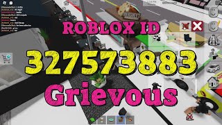 GRIEVOUS Roblox Song Codes [upl. by Yliab]