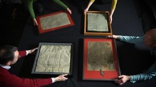 Bringing together the four surviving original Magna Carta manuscripts [upl. by Theron]