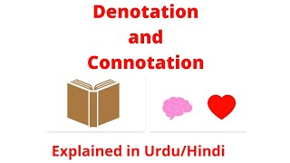 Denotation and Connotation with Example Explained in Urdu Hindi [upl. by Sigler]