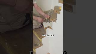 Part II zum Thema Schablonen anfertigen 📐 renovation woodworking renovieren wood treppen diy [upl. by Hpesoy]