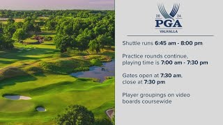 PGA schedule for Tuesday at Valhalla Golf Club [upl. by Ttirrem]