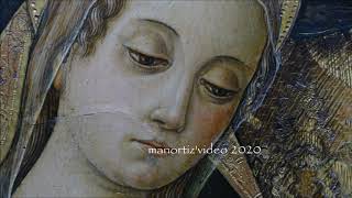 Vittore Crivelli Madonna adorante il Bambino ed Angeli musicanti Pinacoteca di Sarnano manortiz [upl. by Aeniah]