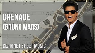 Clarinet Sheet Music How to play Grenade by Bruno Mars [upl. by Nage]