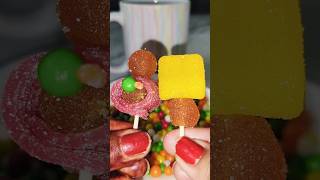 Three fruit flavours jelly chocolate trending design stick youtubeshorts shortsvideo shorts [upl. by Anaeed]