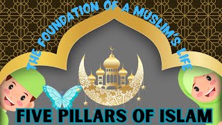 Pillars of Islam for kidsIslamic NasheedIslamic Cartoon what are the five pillars of islam [upl. by Kunz526]