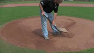 How to Finish Grooming Baseball Mound amp Home Plate Care [upl. by Airednaxela]