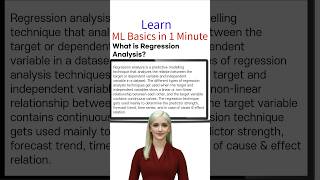 What is regression analysis  Learn ML basics in 1 Minute [upl. by Annaul]