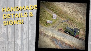 SCRATCHBUILT realistic signs for your model railway layout Easy [upl. by Ahsemed]