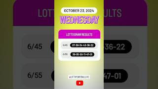 645 655 Live Draw Lotto Result  October 23 2024 Wednesday 9 PM lottoresulttoday [upl. by Plantagenet]