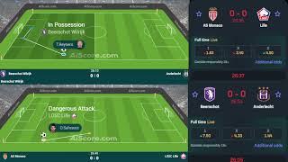 AS Monaco  LOSC live broadcast 🔴 with detailed visual and text effects 2024 [upl. by Ykcir]